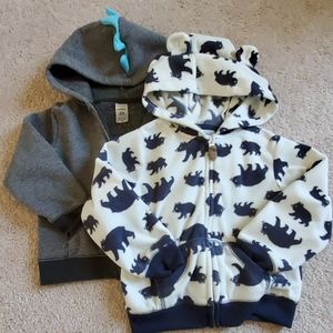 2 piece set of baby hoodies 24M